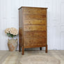 vintage_rustic_oak_tallboy_chest_of_drawers