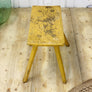 vintage_rustic_yellow_painted_stool