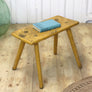 vintage_rustic_yellow_painted_stool
