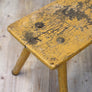 vintage_rustic_yellow_painted_stool