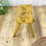 vintage_rustic_yellow_painted_stool