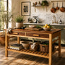 Vintage School Lab Iroko Art Table Kitchen Island 0105f