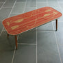 Vintage 1950s Geometric Coffee Table – Red