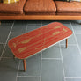 Vintage 1950s Geometric Coffee Table – Red
