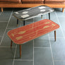Vintage 1950s Geometric Coffee Table – Red