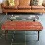 Vintage 1950s Geometric Coffee Table – Red