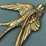 Trio of Brass Mid Century Flying Swallows
