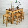 Vintage School laboratory table & 6 stools