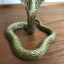 Mid Century Brass Cobra Candlesticks #A1