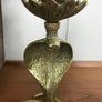 Mid Century Brass Cobra Candlesticks #A1