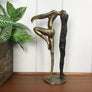 Mid Century Brass Lady Sculpture