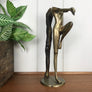 Mid Century Brass Lady Sculpture