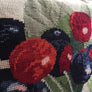 Vintage Embroidered Cherry Cushion