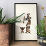 Framed Vintage African Lady Butterfly Collage #2