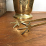Vintage Brass Ice Bucket Set with Tongs #A2