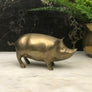 Vintage Mid Century Brass Pig