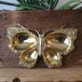 Large Vintage Brass Butterfly Trinket Dish