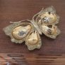 Large Vintage Brass Butterfly Trinket Dish