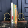 Mid Century Brass Antelope Bookends