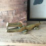 Vintage Brass Crocodile Nut Cracker