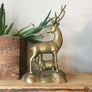 Vintage Brass Deer Ornament