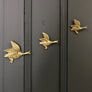 Trio of Brass Mid Century Flying Ducks #Small