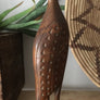 Mid Century Wooden Carved Crane