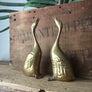 Pair of Vintage Brass Geese