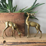*Medium* Vintage Brass Pair of Deer