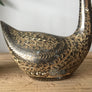 Vintage Brass Pair of Engraved Swans