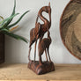 Mid century wooden crane ornament