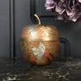Vintage Brass Apple Trinket Box