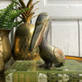 Vintage Brass Pelican Ornament (large)