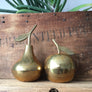 Vintage Brass Apple & Pear Trinket Boxes