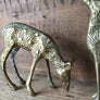*SMALL* Mid Century Brass Pair of Deer