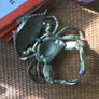 Mid Century Brass Crab Trinket Box / Ornament