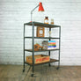 Industrial steel factory shelving rack/trolley