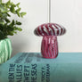 Mid Century Glass Mushroom Paperweight/Ornament #PINK2
