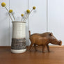 Mid Century Wooden Warthog #A11