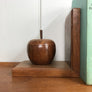 Vintage Teak Apple Bookends