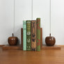Vintage Teak Apple Bookends