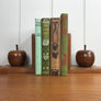 Vintage Teak Apple Bookends
