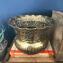 Vintage Brass Frett Work Planter
