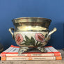 Vintage Brass & Enamel Planter