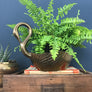 Vintage Brass Swan Planter