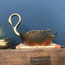 Vintage Brass Swan Planter