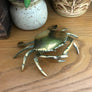 Mid Century Brass Crab Trinket Box / Ornament