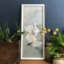 Vintage 1960s Swans Framed Picture