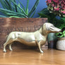 Vintage Mid Century Brass Dachshund