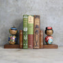 Vintage Japanese Kokeshi Doll Bookends 22-2